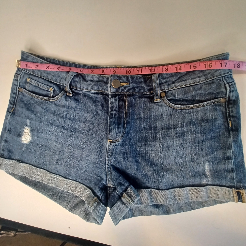 Paige Jimmy Jimmy Midrise Denim Jean Shorts Women's Sz 31 Festival Y2K Boho - Picture 7 of 10